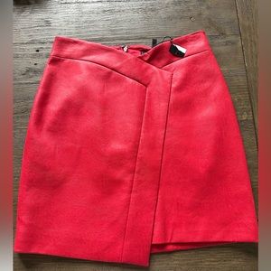 NWT Womens BCBGMAXAZRIA red mini skirt size small